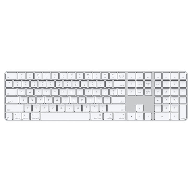 Magic Keyboard with Touch ID and Numeric Keypad for Mac models with Apple silicon - US English - White Keys