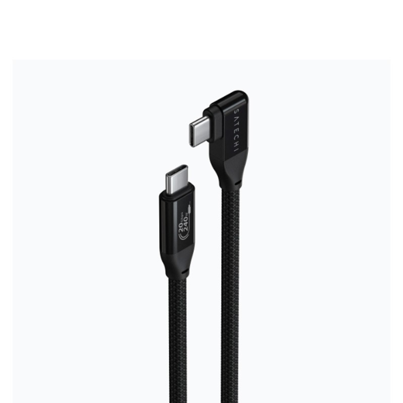 Right-Angle USB-C to USB-C Data and Charge Cable (1m)