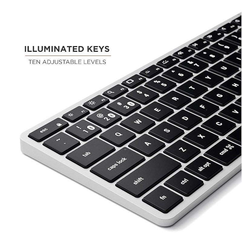 Slim X1 Bluetooth Backlit Keyboard - Silver