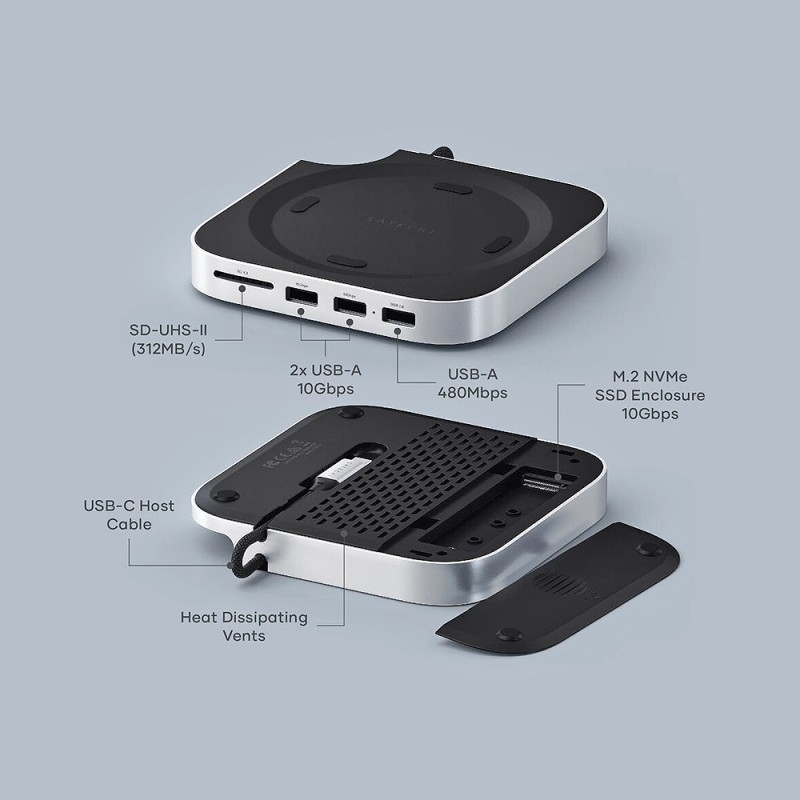 Mac Mini M4 Stand & Hub with SSD Enclosure