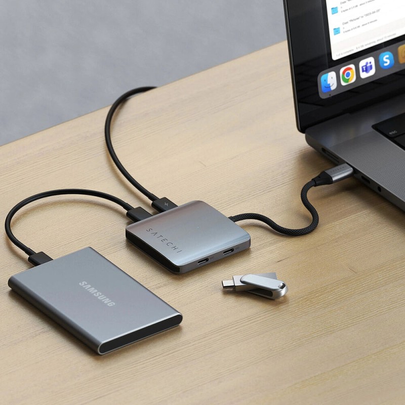 4-Port USB-C Hub with Power Delivery - Space Grey