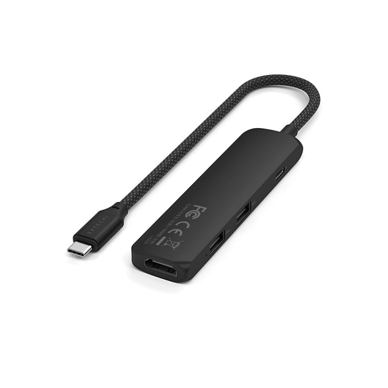 4-in-1 USB-C Slim Multiport Adapter 4K - Black