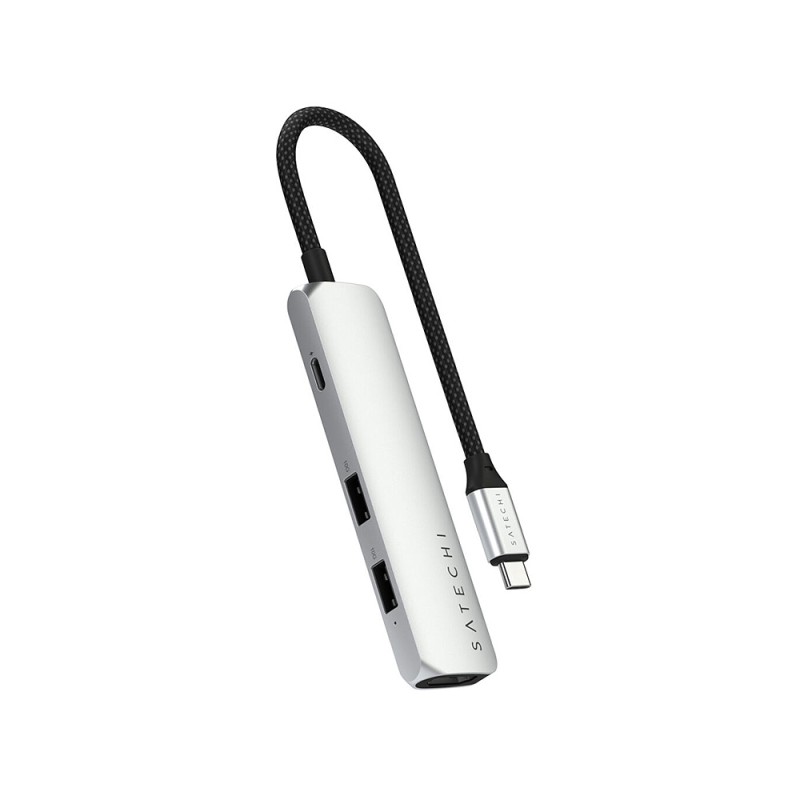 4-in-1 USB-C Slim Multiport Adapter 4K - Silver