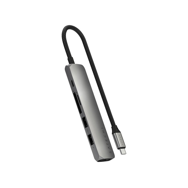 6-in-1 USB-C Slim Multiport Adapter - Space Gray
