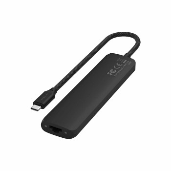 7-in-1 USB-C Slim Multiport Adapter with Ethernet - Black