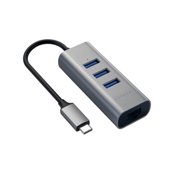 Type-C 2-in-1 USB Hub with Ethernet - Space Gray