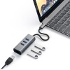 Type-C 2-in-1 USB Hub with Ethernet - Space Gray